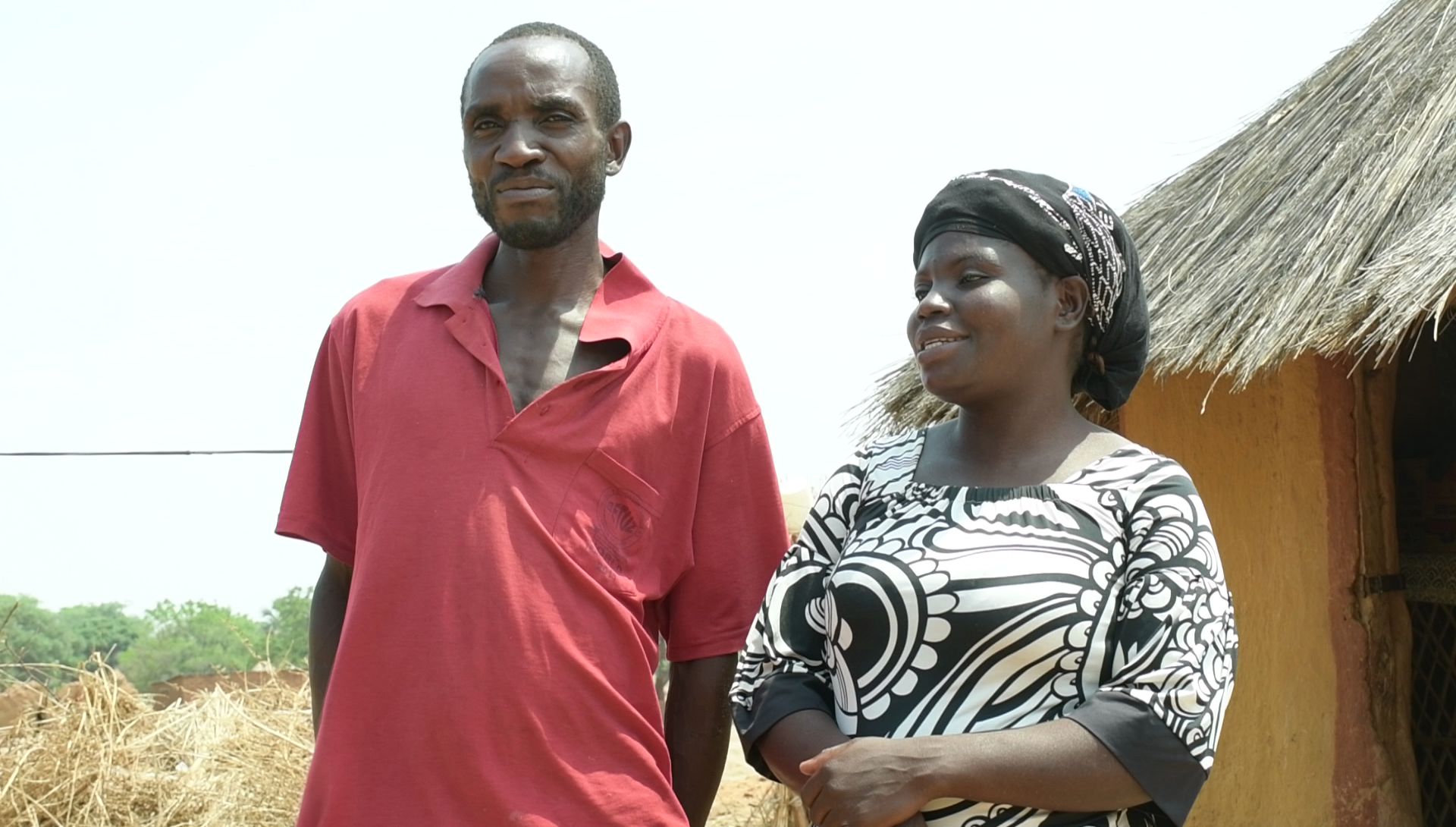 Joseph Banda(l) and his wife,Lauzi Zulu at their residence in Petauke, Eastern province 